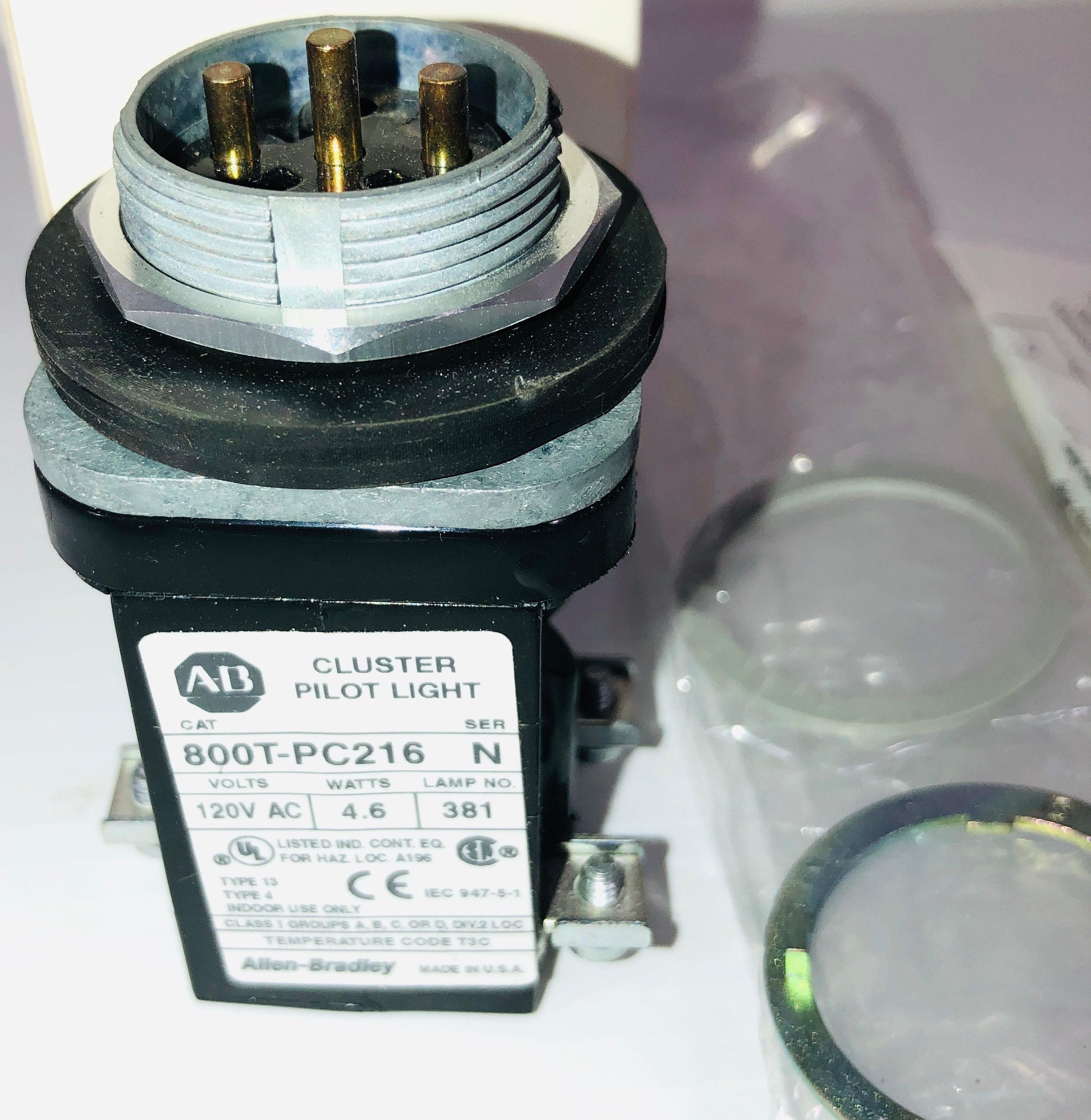 Allen-Bradley 800T-PC216XRXR Type 13 Cluster Pilot Light