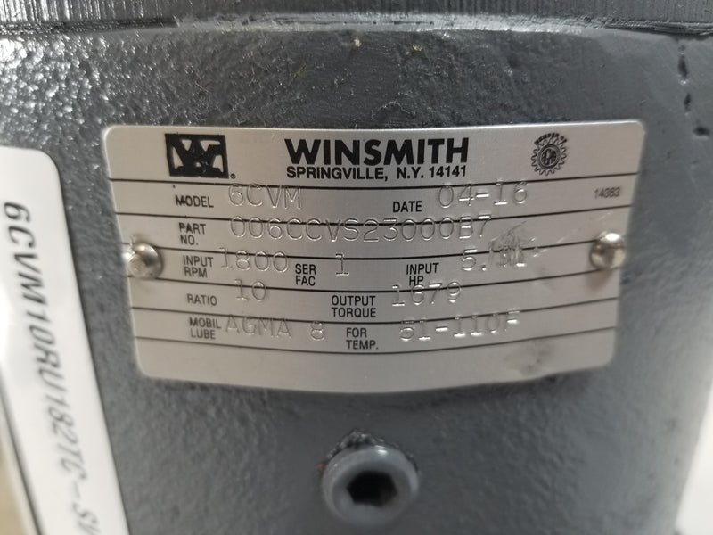 Winsmith 6CVM 10:1 Right Angle Gearbox