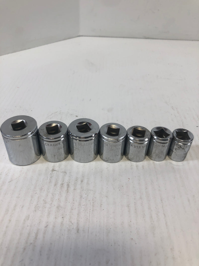 Blackhawk Socket Set of 7 11mm 12mm 14mm 16mm 17mm 19mm 20mm