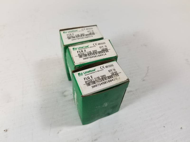 Littelfuse FLQ 2 Time-Delay 2A Cartridge Fuse (Lot of 30)