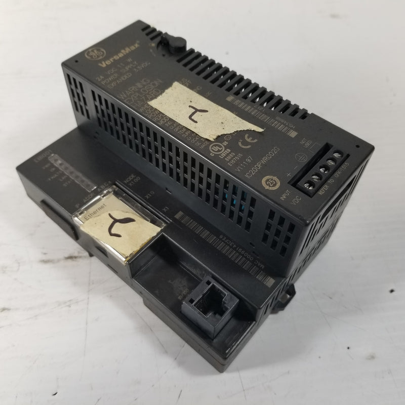 GE IC200PWR002G PLC Power Supply with EBI001 Ethernet Base