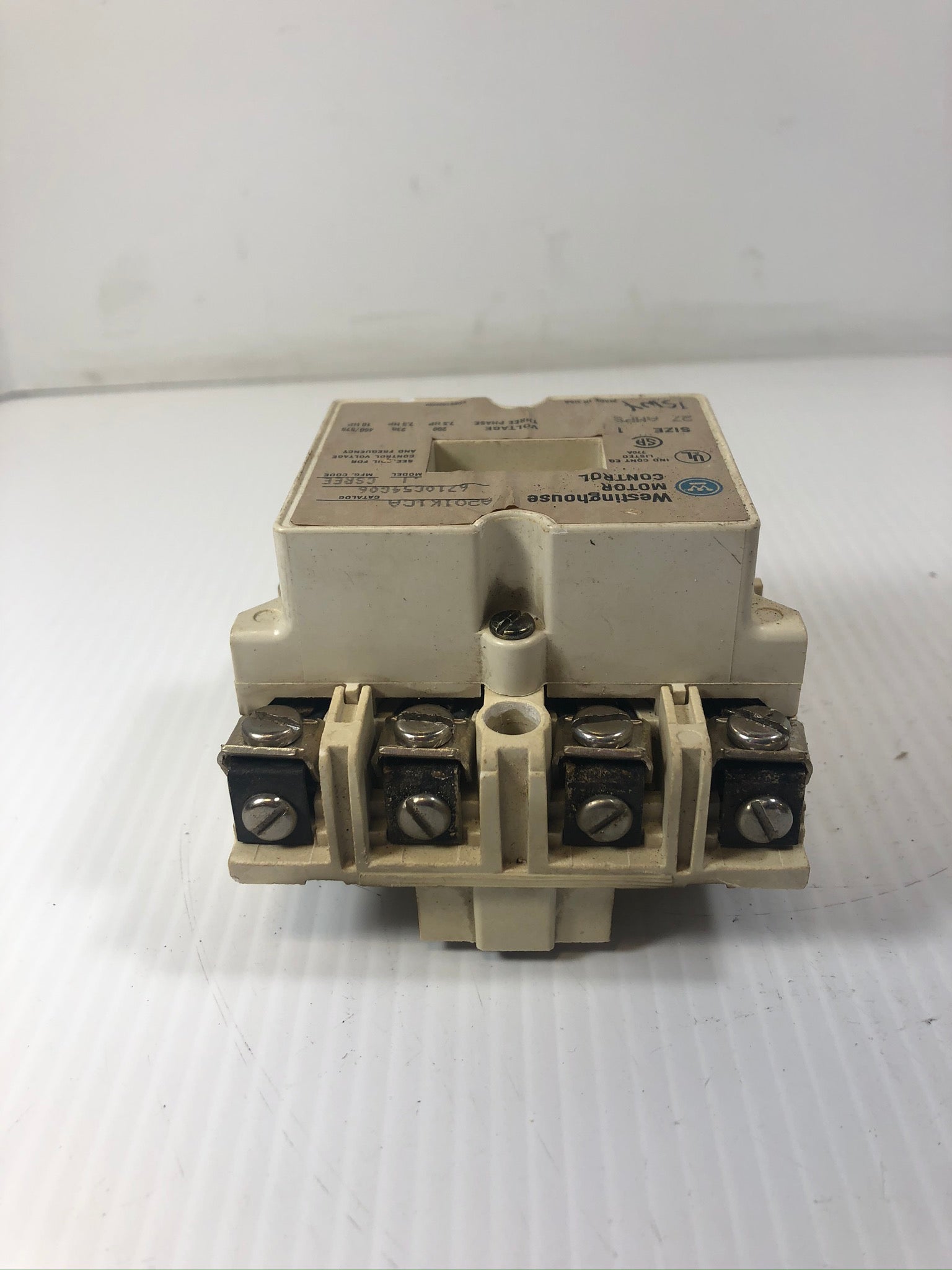 Westinghouse A201K1CA Motor Starter Contactor 6710C54G06 J 27A Size 1 - Cracked