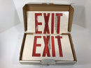 LED Universal Exit Light Fixture Sign - White with Red Letters PAC0201B2RW