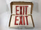 LED Universal Exit Light Fixture Sign - White with Red Letters PAC0201B2RW