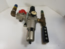 SMC AW60-N10-Z Pneumatic Regulator Assembly with Valve and Manifold VHS50-N10-Z