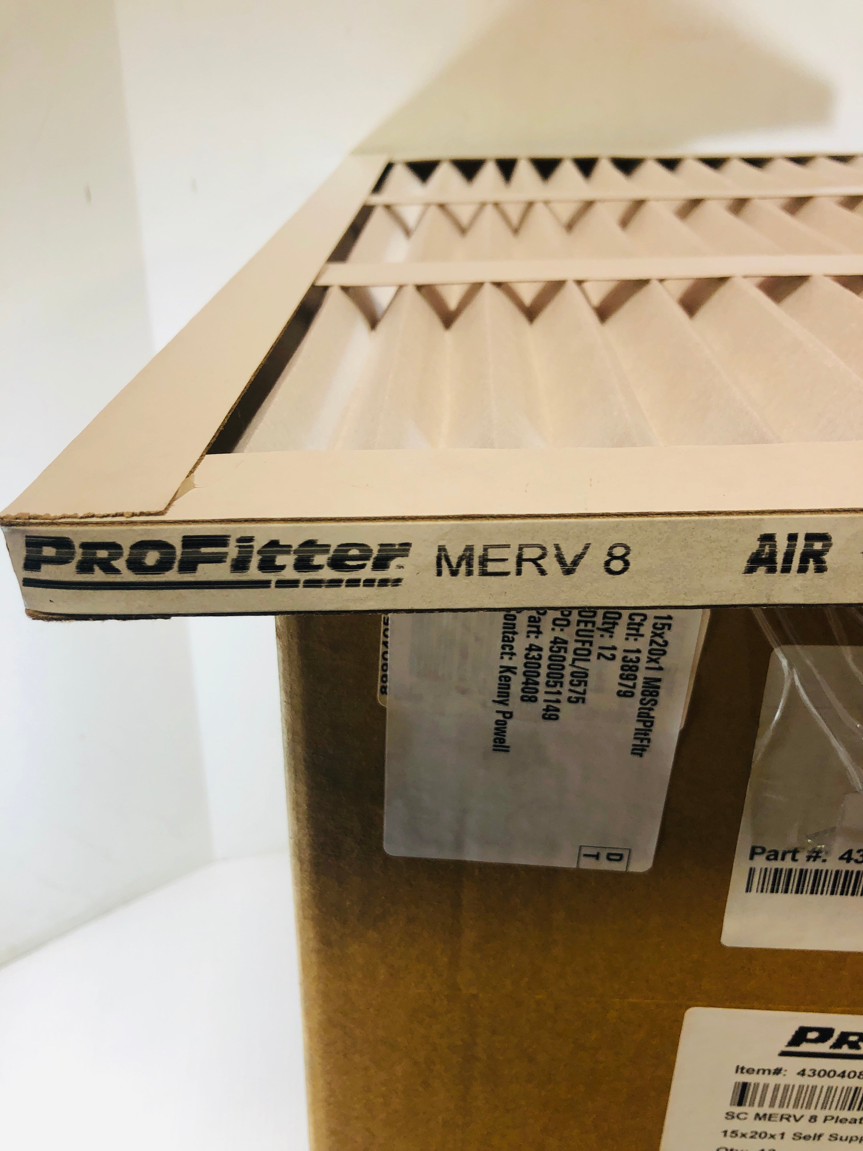 ProFitter Pleated Filter 15 x 20 x 1 4300408 - Box of 8
