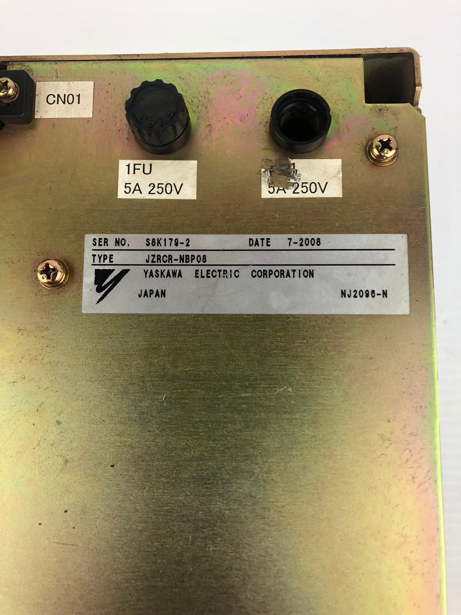Yaskawa Electric JZRCR-NBP08 Drive 250V (Missing Top Knob)