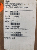 1-1/4" Steel Nickel Plate Hole Plug Button 125IBPG0N 133250 Box of 100