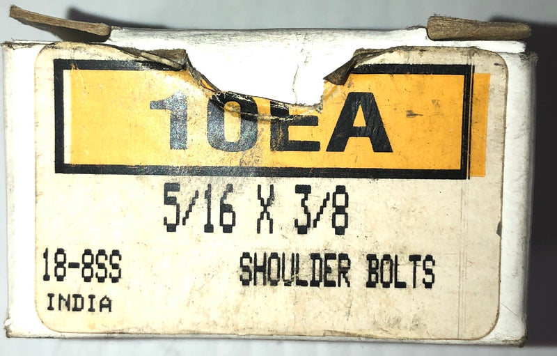 Shoulder Bolts 18-8SS 5/16" x 3/8" - Lot of 19