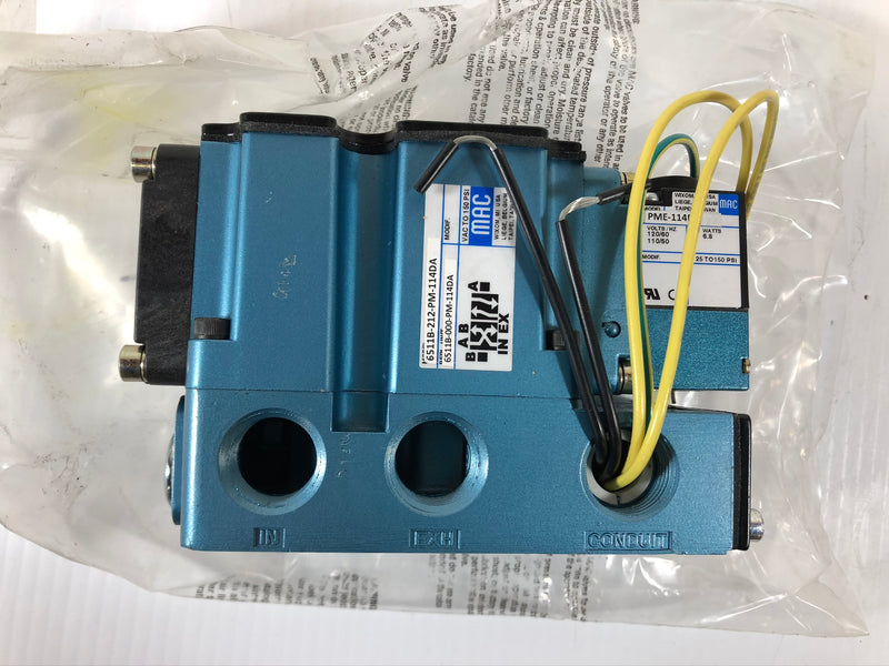 MAC 6511B-212-PM-114DA Solenoid Valve with PME-114DA