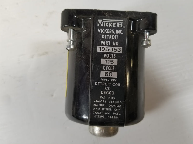 Vickers 195053 Solenoid Coil 115VAC 60Hz