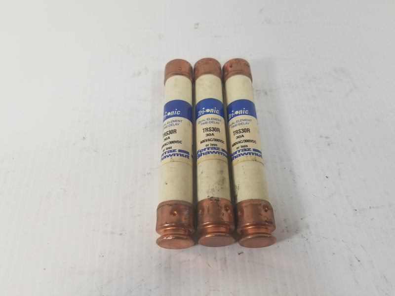 Ferraz Shawmut TRS30R Cartridge Fuse 30A (Lot of 3)