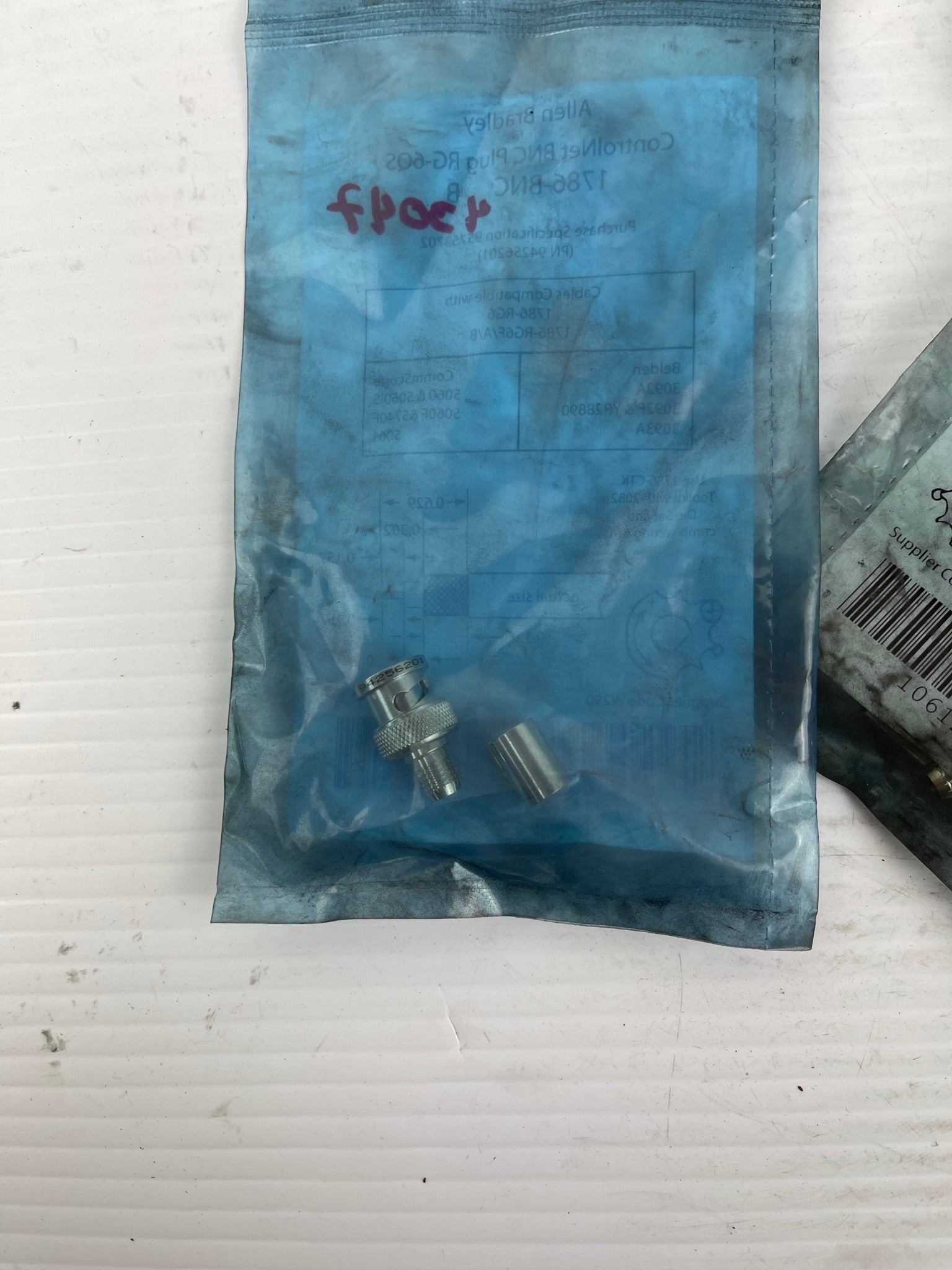 Allen-Bradley ControlNet BNC Plug RG-6QS 1786-BNC B - Lot of 7