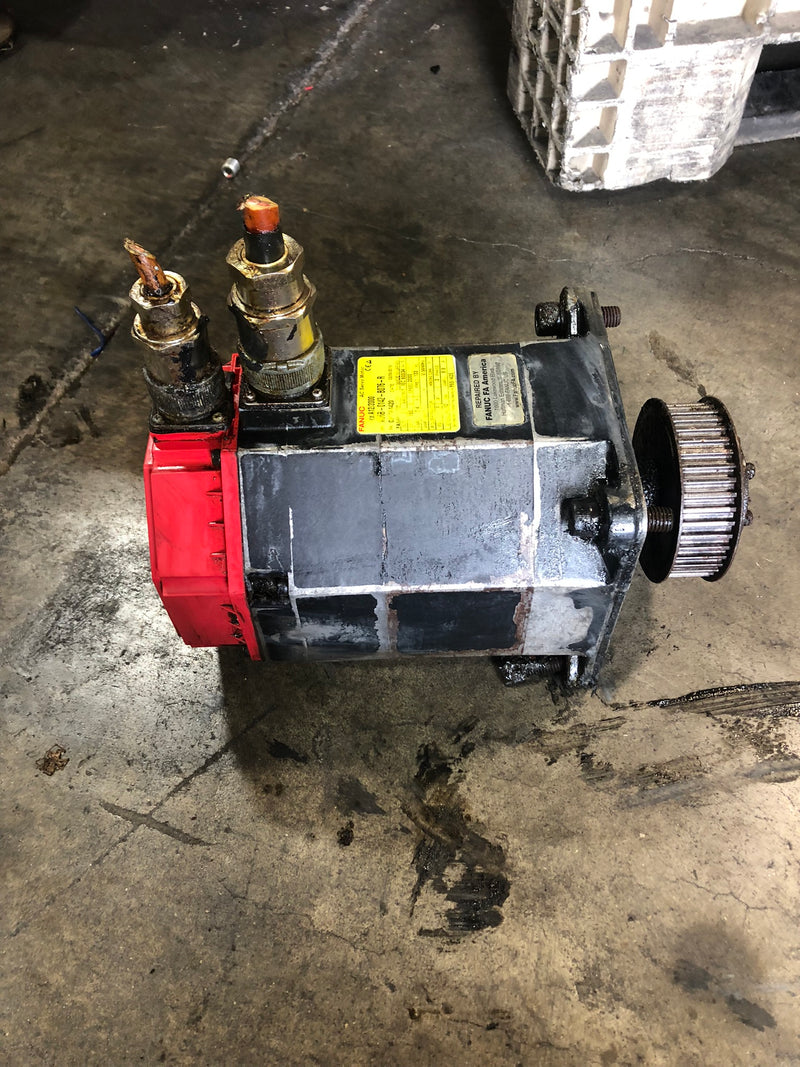 Fanuc A06B-0142-B076-R AC Servo Motor a12/2000 186V 2000 Speed 3PH 7.4A