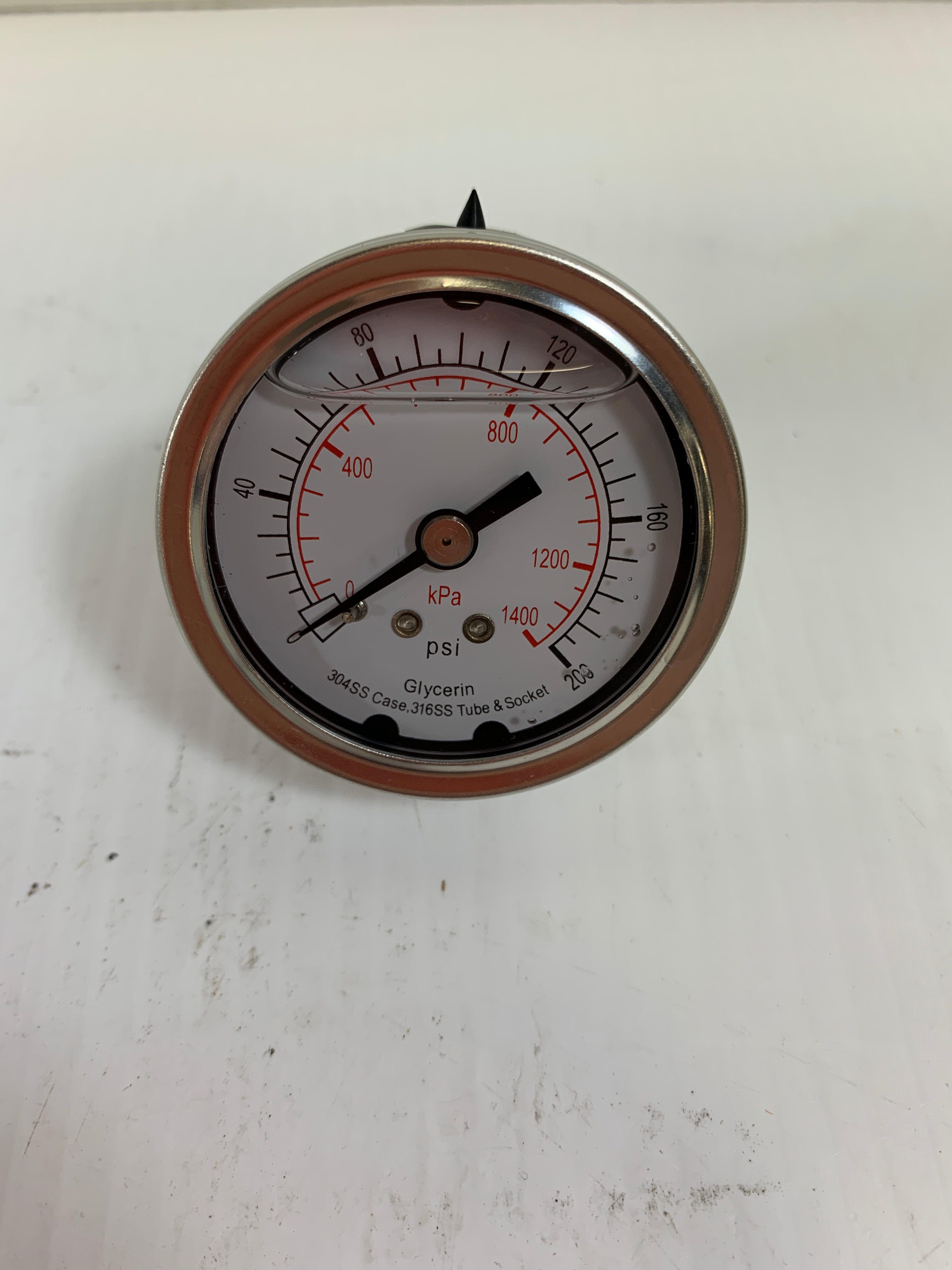 Lot of 5 Grainger Gauges 4CFP3A 0-200 PSI
