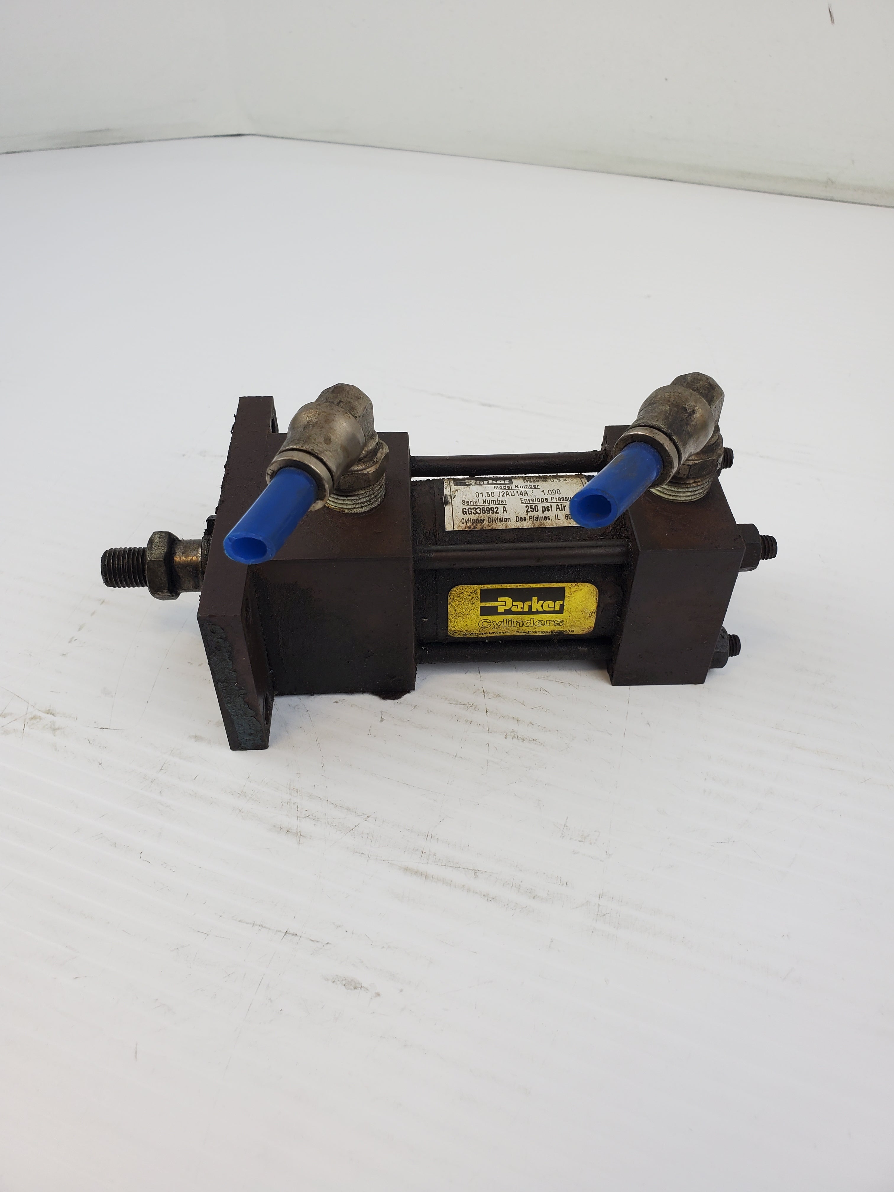 Parker 01.50 J2AU14A / 1.000 Pneumatic Cylinder 250 PSL Air Envelope Pressure