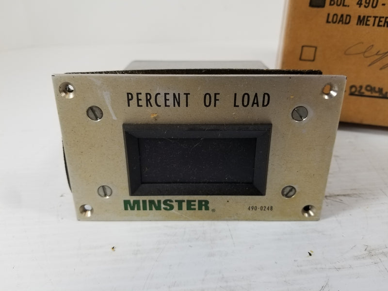 Minster 490-0248 Percent of Load Panel Meter Open Box