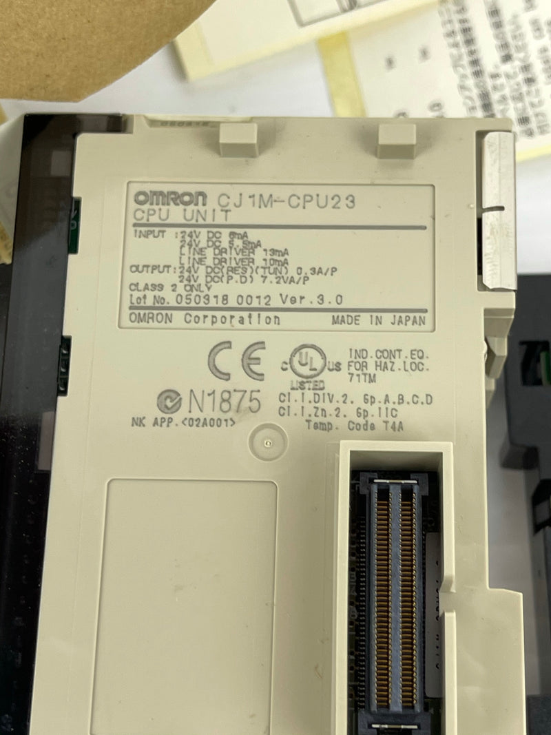 Omron CPU Unit CJ1M-CPU23 Version 3.0