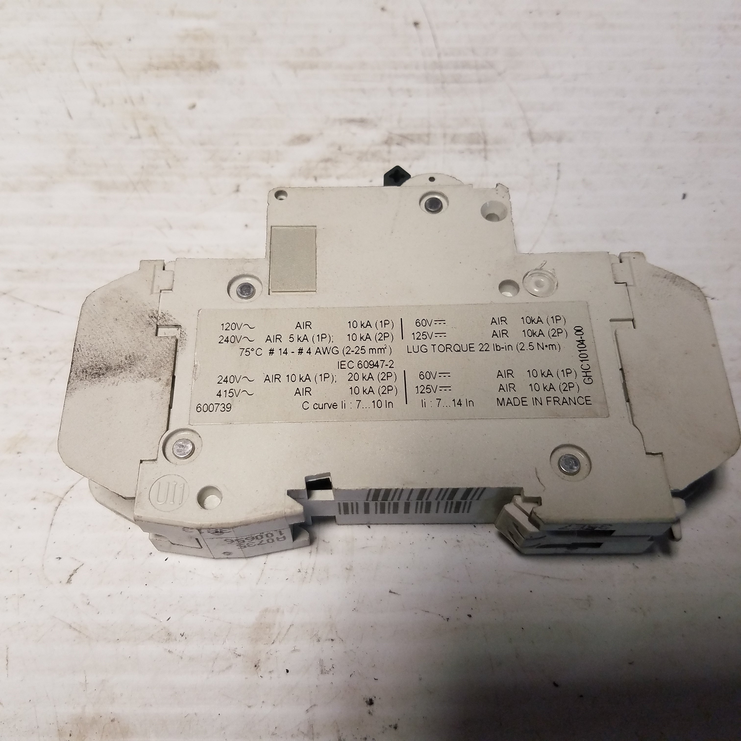 Merlin Gerin 60107 C6A Circuit Breaker