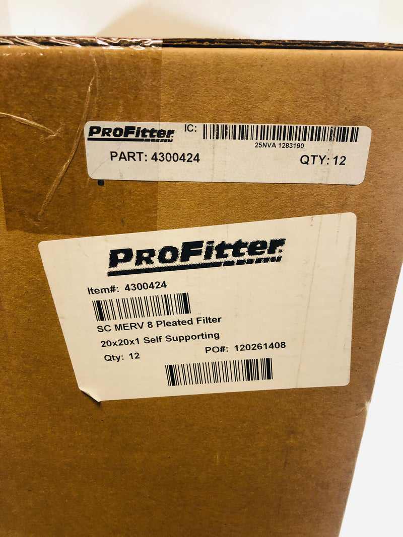 ProFitter Pleated Filter 20 x 20 x 1 (Box of 12) 4300424