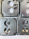 4" Square Steel Receptacle Duplex Outlet Cover (Lot of 18)
