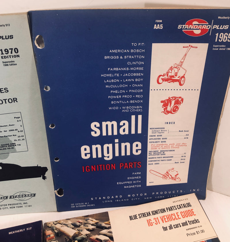 Standard Plus Motor Products Blue Streak Marine Small Engine Older Car Manuals