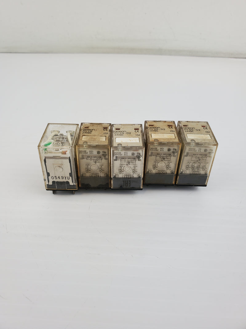 Omron LY2N-D2 MY2N MY2N-D2 Relays (Lot of 5)