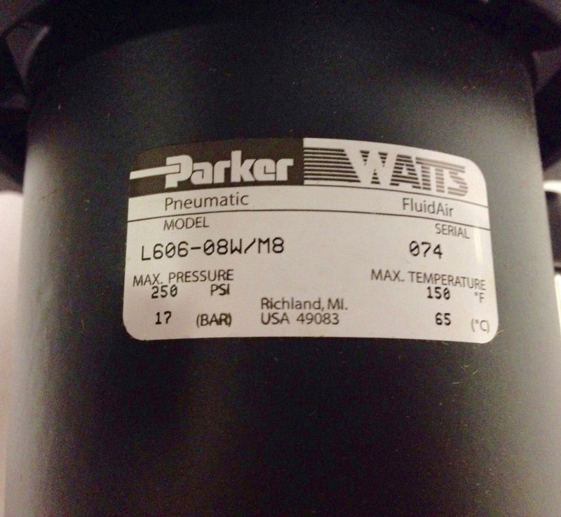 Parker Lubricator L606-08W/8 - Sensors And Switches - Metal Logics, Inc. - 2