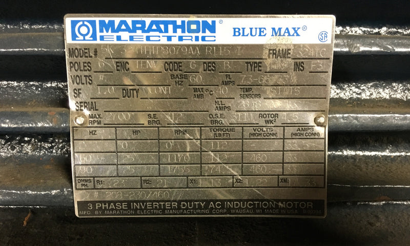 Marathon Electric Blue Max Motor 5K324THP8079AAR115I - Motors - Metal Logics, Inc. - 2