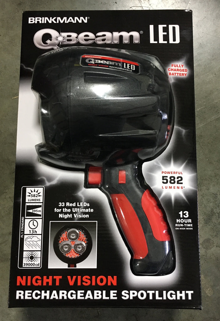 Brinkmann Qbeam LED Rechargeable Spotlight with Night Vision Metal Logics Inc