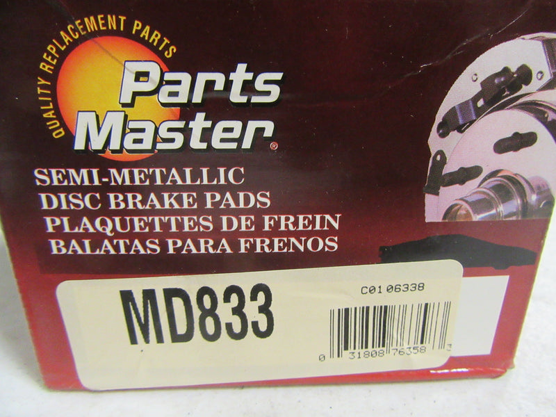 Parts Master Brake Pads Model: MD833