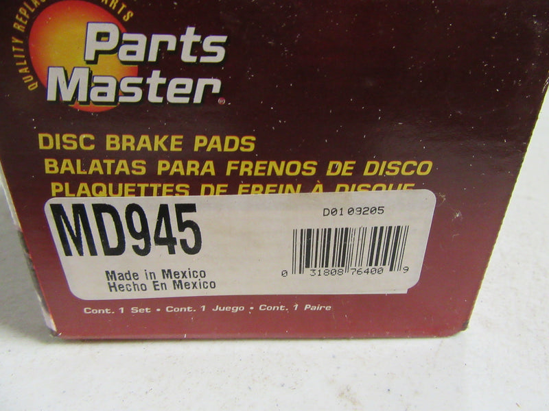 Parts Master Brake Pads Model MD945