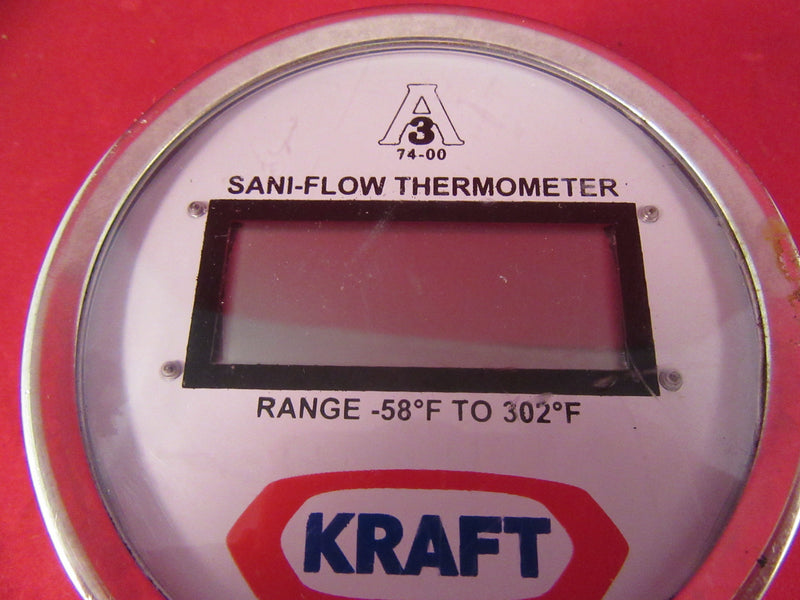 "Kraft" Sani-flow Thermometer DT-2U-BT-DF-1 Range -58 F To 302 F
