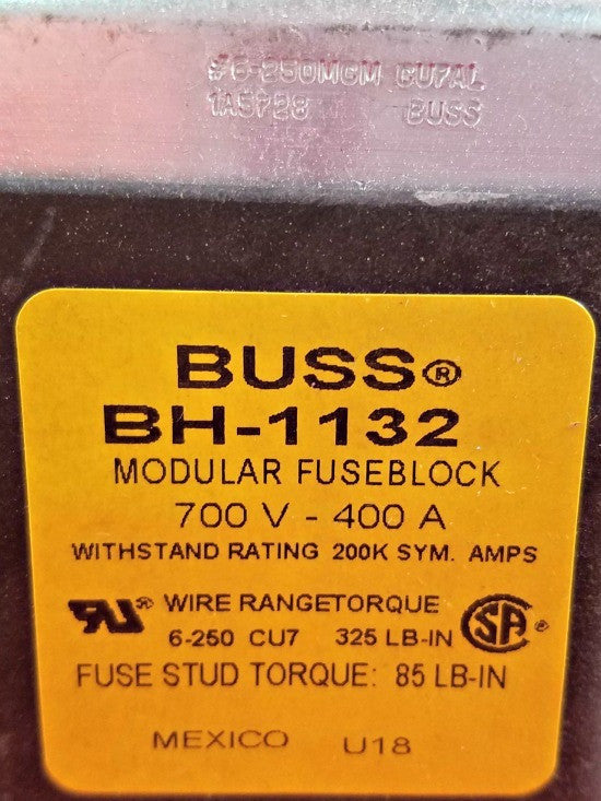 Bussmann Fuseblocks BH-1132 - Electrical Equipment - Metal Logics, Inc. - 7