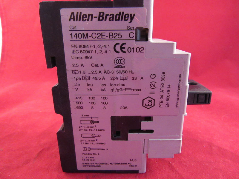 Allen Bradley Motor Circuit Protector 140M-C2E-B25 - Electrical Equipment - Metal Logics, Inc. - 2