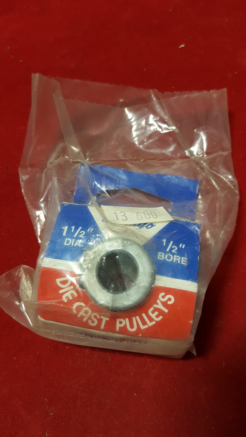 Chicago Die Cast Pulley 150-A 1-1/2" D 1/2" B - Small Parts - Metal Logics, Inc. - 1