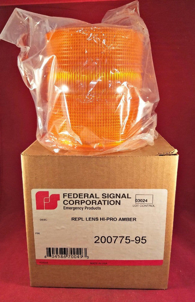 Federal Signal Replacement Lens No. 200775-95 Amber - Lights - Metal Logics, Inc. - 2