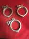 Lot of 3 Stainless Steel 4" Sanitary Clamps - Single Hinge Meat Dairy Industrial - Accessories - Metal Logics, Inc. - 1