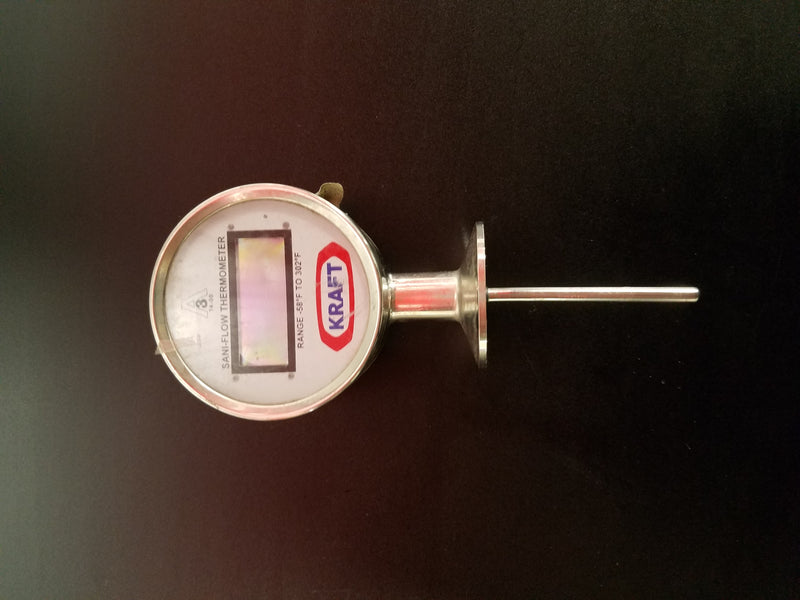 Kraft Sani-Flow Digital Thermometer Range -58 to 302 F - Used