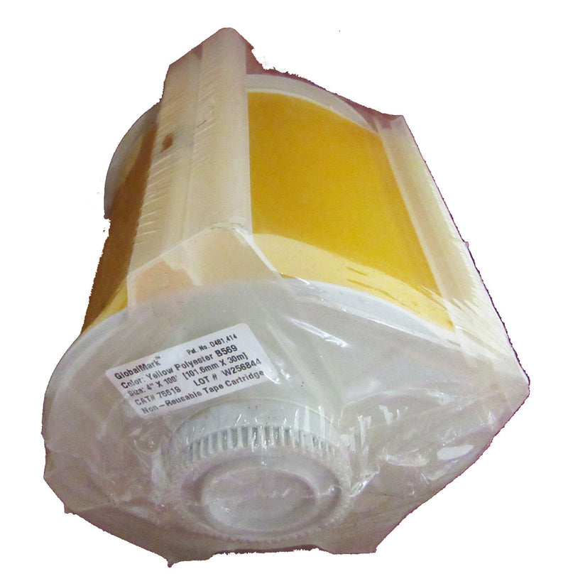 Brady GlobalMark High Performance Polyester Tape Cartridge B569 Yellow Polyester - Accessories - Metal Logics, Inc. - 2