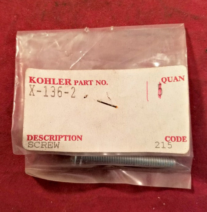 Kohler X-136-2 / X1362 Screw Code 215