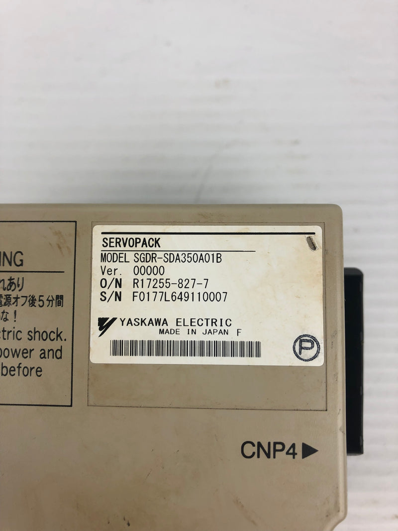 Yaskawa SGDR-SDA350A01B Servopack Drive (Casing Damage)