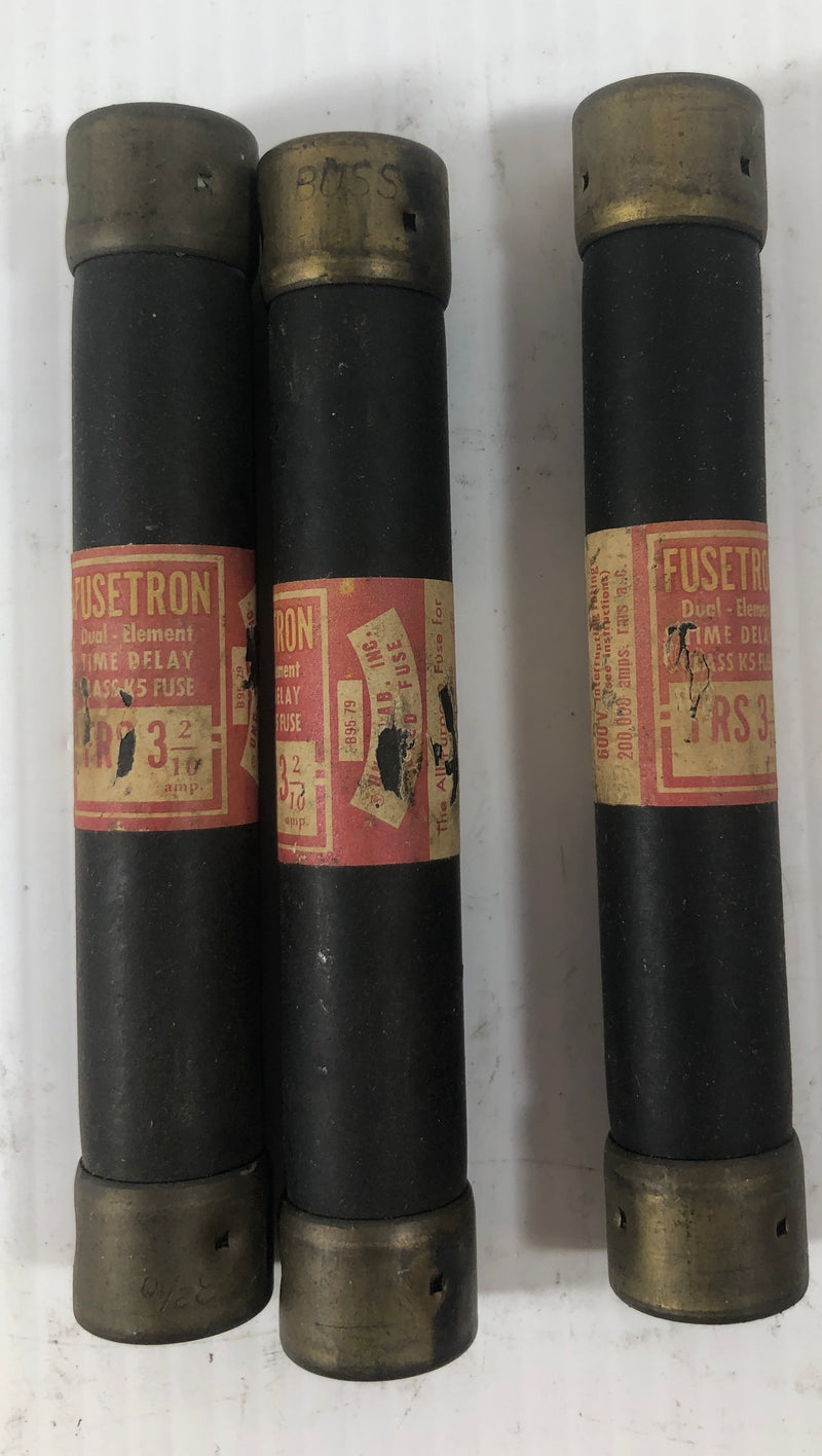 Fusetron Class 5K Fuse FRS 3 2/10 (Lot of 3)