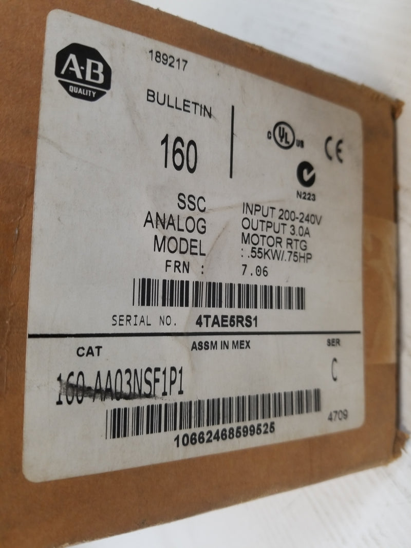 Allen-Bradley 160-AA03NSF1P1 Variable Frequency Drive