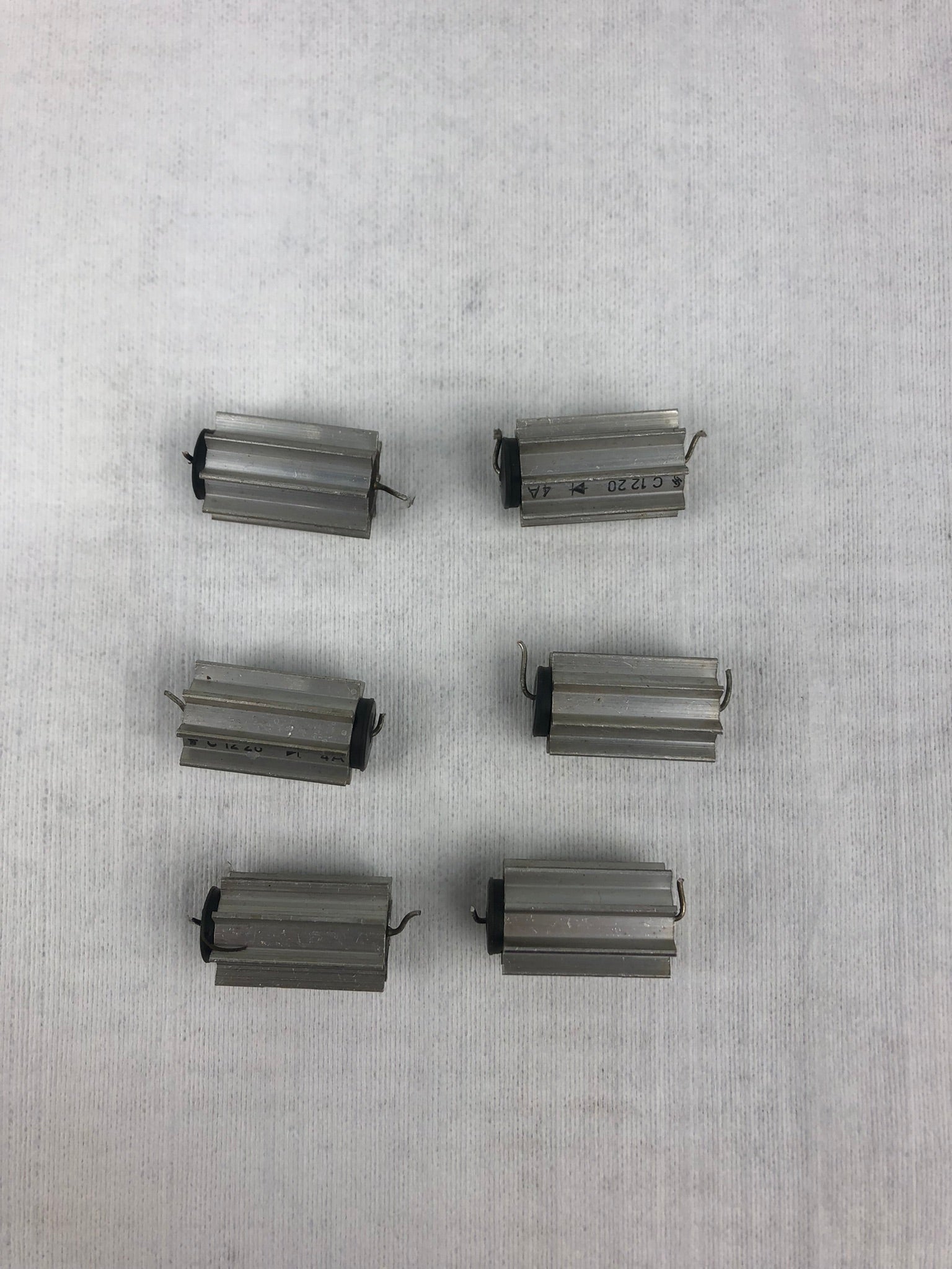 Snap-in Mount Aluminum Electrolytic C1220 4A Capacitors - Lot of 6