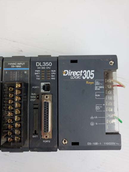 Koyo D3-10B-1 Direct Logic 305 Rack With Input and Output Modules
