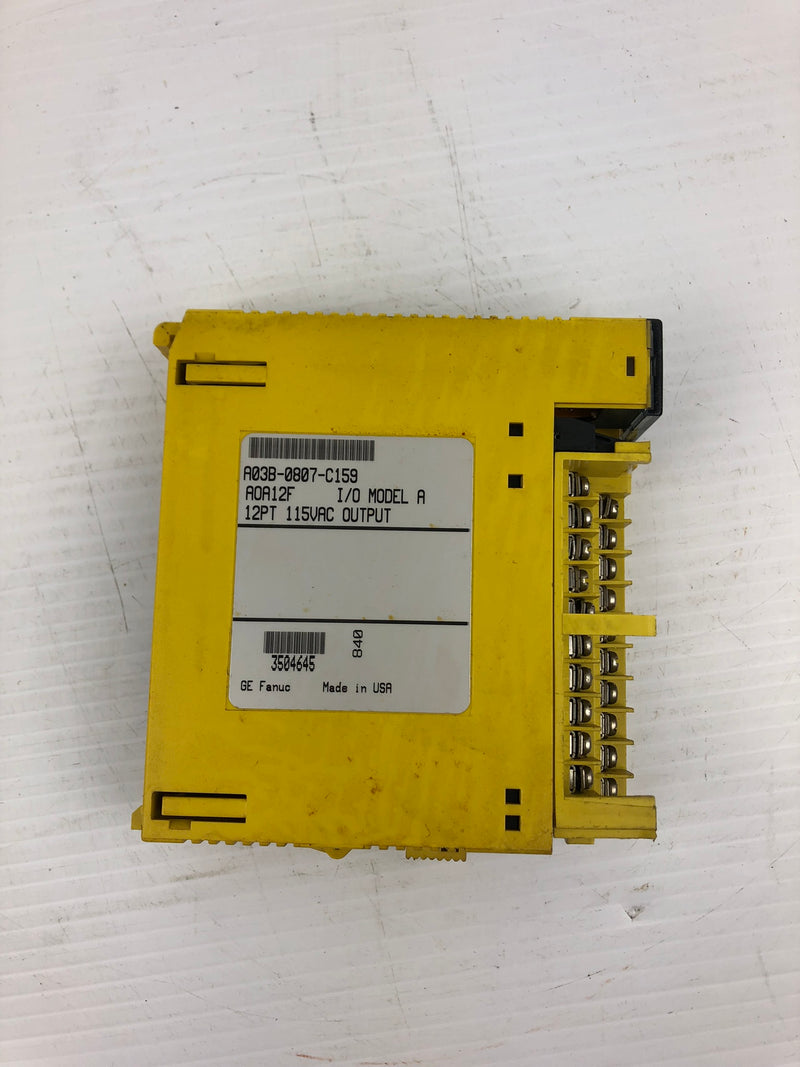 Fanuc A03B-0807-C159 I/O Model A 12PT 115Vac Output A0A12F - No Door