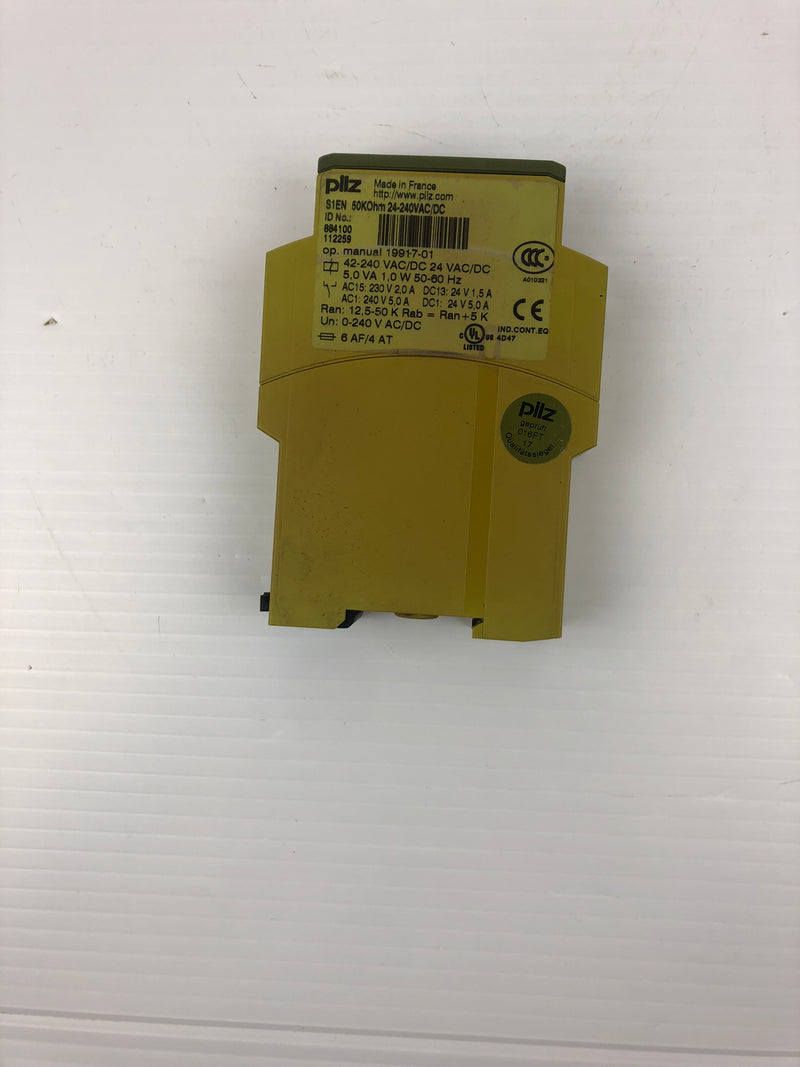 Pilz S1EN 50KOhm Safety Relay 5.0 VA 1.0 W 50/60 Hz