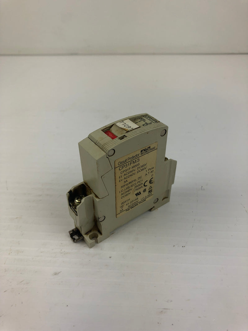 Fuji Electric CP31FM/3 Single Pole Circuit Protector/Breaker 3A 50/60Hz