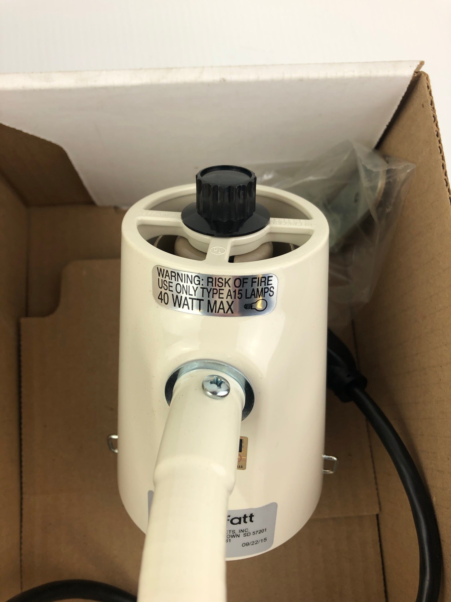 Moffatt Task Lamp 40W 1275-01 with Mounting Hardware